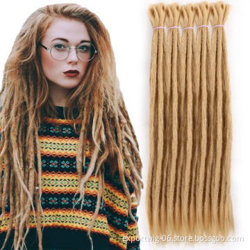 Wholesale Dreadlocks Locs Crochet Hair Extension Long Dread Locs Braids Hair Solid And Ombre Color Synthetic Fiber In Bulk